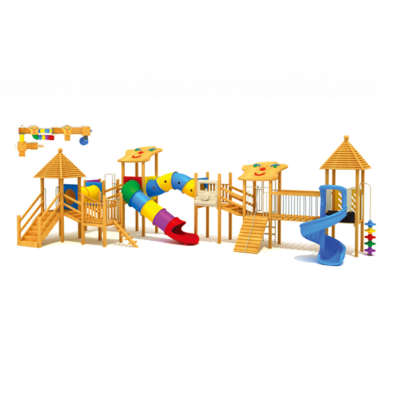 幼儿园实木滑梯HP-WH90127