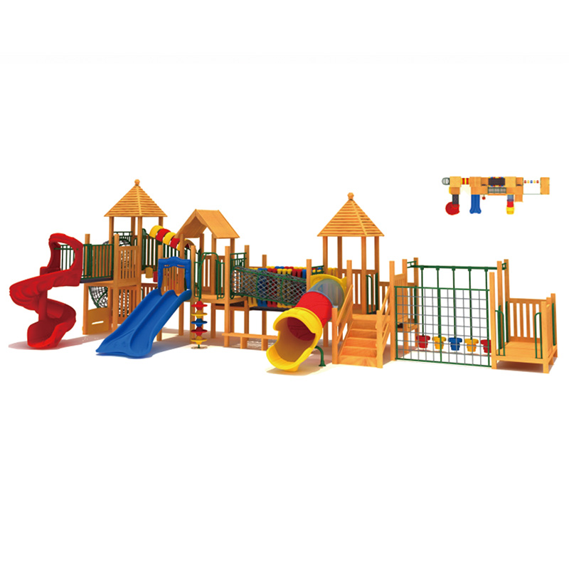 幼儿园实木滑梯HP-WH90181